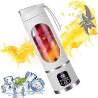 Elektrische Masticating Juicer Blender 450ML USB Oplaadbaar Draagbaar 12 Roestvrijstalen Messen Buiten- en Autogebruik Borstelloze Motor