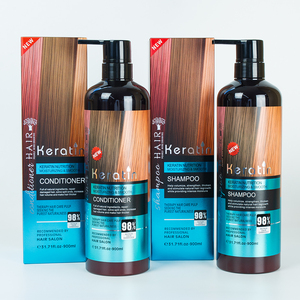 Best-seller : Ensemble shampoing et après-shampoing à l'huile d'argan et à la kératine pour cheveux bouclés, raides, secs et abîmés - Product Image 1