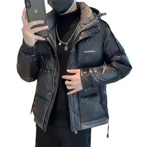 winter puffer down jacket 2022 for men custom New Design Black Jacket high quality waterproof windproof