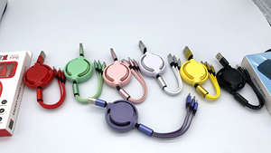 Biểu Tượng Tùy Chỉnh 3-Trong-1 Có Thể Thu Vào Loại C <span class=keywords><strong>USB</strong></span> Cable-3A Sạc Nhanh Cho Máy Tính & Điện Thoại Hợp Kim Nhôm 1.2M Chiều Dài - Product Image 6