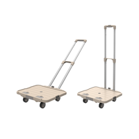 GS 인증 산업용 쇼핑 카트, 무소음 4륜 접이식 트롤리, 60kg 고하중 방수, 간편 보관 (접이시 50mm)