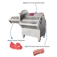 OCEAN Machine à couper les filets de boeuf industriel Machine à couper les tranches de viande crue Trancheuse à viande de porc congelée Bacon Jerky