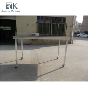 4x4' <b>Portable</b> Stage Platform Aluminum Stage Equipment System Mobile Stage with Wheels - Product Image 3