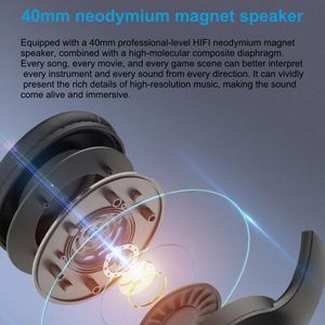 <span class=keywords><strong>Diadema</strong></span> de cuero sobre la oreja con micrófono Auriculares superiores Altavoz ligero Auriculares inalámbricos <span class=keywords><strong>para</strong></span> gimnasio de 40mm - Product Image 3