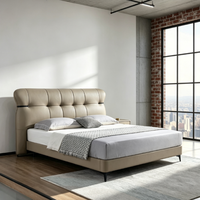 Meubles de chambre à coucher au design moderne, grand lit, cadre de lit adapté aux chambres minimalistes modernes