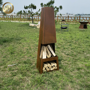 Corten Steel Outdoor Multi-function Fire Pit <strong>Chimney</strong> with Heat-Resistant Design for <strong>Garden</strong> Use Firewood Fuel Barbecue Heater - Product Image 6