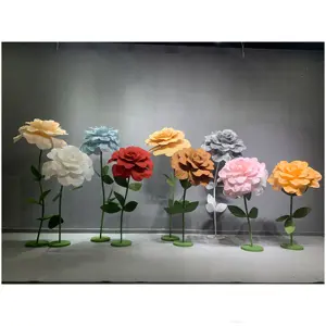 C35 Giant Flower Paper Flowers Hand-Kneaded Paper Dyed Rose Handmade Craft Wedding Supplier Artificial Flowers Decoration Art