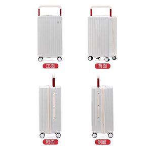 กระเป๋าเดินทางแบบล้อลากขนาด 24 นิ้ว ล้อหมุนได้รอบทิศทาง พร้อมกุญแจรหัส ความจุขนาดใหญ่ สำหรับการเดินทางพักผ่อน ใช้ได้ทั้งชายและหญิง สีขาวมุก ลายดอกซากุระ - Product Image 4