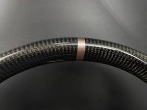 Volant de voiture personnalisé de luxe en fibre de carbone or rose, cuir perforé pour palettes de changement de vitesse pour Audi A4/A6/Q/S/<span class=keywords><strong>RS</strong></span> Line - Product Image 3