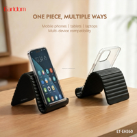 Support de téléphone pliable pour bureau Earldom, support universel pour téléphone portable pour iPhone ET-EH360 Noir