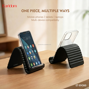 Earldom Foldable Desktop Phone Stand Universal Mobile <b>Holder</b> for IPhone ET-EH360 Black - Product Image 4