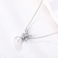 Collier pendentif en argent sterling 925 de luxe avec zircone et perle, bijoux fins haut de gamme pour elle