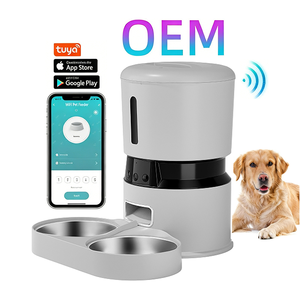 4升容量智能宠物喂食器食物容器，带双摄像头远程视频应用控制功能，带不锈钢碗的狗粮碗 - Product Image 1