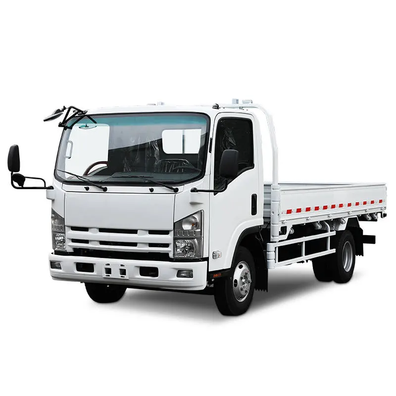 Penjualan laris Cina Qingling Motors merek kv100 4x2 kabin tunggal Euro V cahaya pagar truk