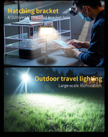 Lanterne de camping LED rechargeable 4800 mAh 1000 lumens, lampe portable d'extérieur avec support pour réparation automobile, atelier, inspection, sans fil