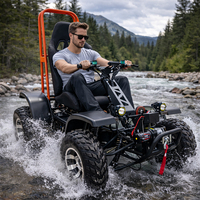 Quad utilitaire électrique tout-terrain, quad électrique robuste avec commande de treuil