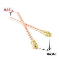 1/4 "vanne de broche de charge vanne de Service d'accès en cuivre outils à main de réfrigération pièces de rechange de climatiseur