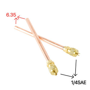 1/4 "หัวชาร์จวาล์วทองแดงเข้าถึงได้อุปกรณ์ทำความเย็นมืออะไหล่เครื่องปรับอากาศ - Product Image 4