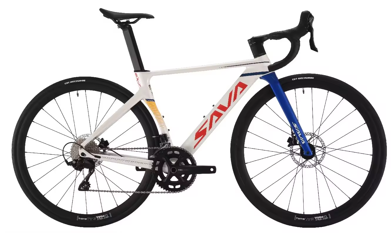 White frame blue fork