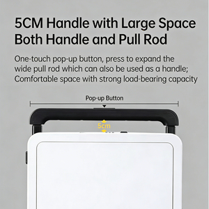 Hidden Handle Business <strong>Suitcase</strong> No-Zipper Design Front Opening Laptop Compartment 20-inch PC <strong>Hard</strong> <strong>Shell</strong> Carry on with USB Port - Product Image 6