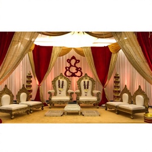 Chaises de mandap de mariage hindoues incroyables, chaises de cérémonie de mariage hindoues, chaises de mandap en bois sculpté pour mariage, Australie, États-Unis, Royaume-Uni - Product Image 1