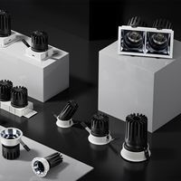 Spot encastré LED architectural anti-éblouissement, dimmable, double tête, orientable, à haute performance CRI