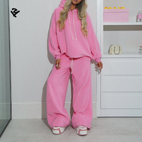 Ensembles décontractés pour femmes : Sweat à capuche et pantalon de survêtement large, survêtement streetwear personnalisé avec logo, ensemble de sweats oversize