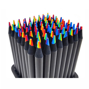 Crayons de couleur en bois 7 couleurs Crayons arc-en-ciel pour le dessin artistique, la coloration, l'esquisse Crayon arc-en-ciel magique pour les enfants d'âge scolaire - Product Image 1