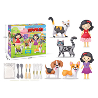 Kit de couture en feutre DIY 6 pièces, personnages d'animaux tropicaux, fabrication de peluches à coudre à la main, jouet artistique éducatif pour enfants, cadeau