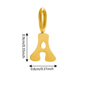 Mode acier inoxydable 26 initiale lettre breloques et pendentif accessoires acier inoxydable chanceux symbole collier cadeau d'anniversaire - Product Image 6