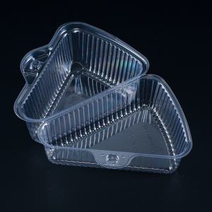 Rõ ràng nhựa vỏ sò hộp đựng thức ăn, tam giác hộp bánh sandwich, tam giác bánh Slice container với bản lề Nắp - Product Image 3