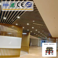 Plafond en aluminium courbé à grain de bois 6063, étanche, ignifuge, isolation thermique, garantie 5 ans, design moderne
