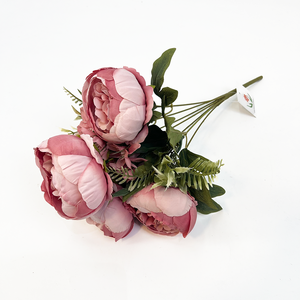 Prix de gros Nouveau design 9 têtes de pivoine artificielle en soie et bouquet de fausses pivoines colorées pour la décoration de mariage et d'événements - Product Image 6