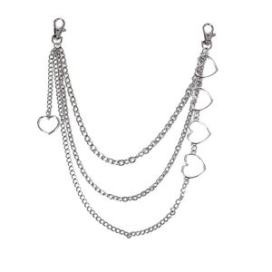 โซ่คาดเอวแฟชั่น โลหะผสมสังกะสี รูปหัวใจโปร่งหลายชั้น สำหรับผู้หญิง สวมใส่ได้ทุกวัน สไตล์พังก์ - Product Image 5