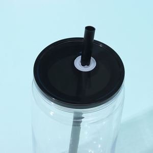 Nouveau modèle de commerce extérieur : Bocal Mason double paroi 20OZ avec couvercle coloré et bouchon inférieur, résistant aux hautes températures, design moderne - Product Image 4