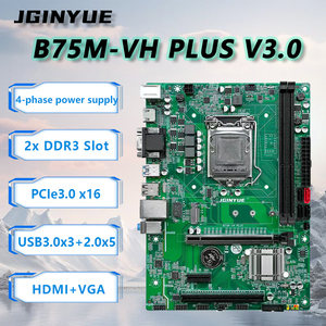 เจกินยูเอ บี 75 เอ็ม-วีเอช พลัสเมนบอร์ด LGA1155 หน่วยความจำ DDR3 แบบดูอัลแชนเนล USB 3.0 ใหม่เดสก์ท็อปคอร์ I5/i3/ซีออนซีพียู หน่วยความจำ DDR3 แบบดูอัลแชนเนล - Product Image 3