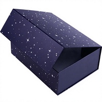 Boîte rigide magnétique haut de gamme avec logo personnalisé, ciel étoilé, imperméable, avec doublure en éponge, carton ondulé, impression UV, poignée portable