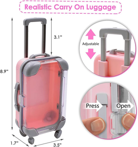 Mini valise à roulettes pour enfants : Valise transparente pour jouets - Jeu d'imitation et plaisir de voyage - Product Image 4