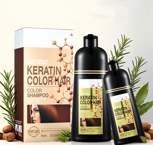 Crema Colorante per <span class=keywords><strong>Capelli</strong></span> con Estratti Vegetali e Cheratina, Tinta Temporanea Delicata Marrone <span class=keywords><strong>Chiaro</strong></span> Fai-da-Te - Product Image 1