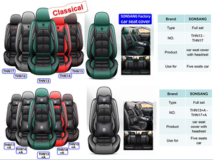 Juego completo de fundas de asiento de coche 9D, fundas de asiento de cuero de PVC de lujo, juego completo de lujo para coche - Product Image 6