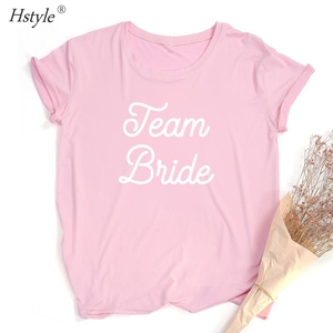 Equipo novia corazón Evjf despedida de soltera mujeres Gropu camiseta chica boda Mujer Tops <span class=keywords><strong>camisetas</strong></span> Mujer negro Rosa Blanco ropa - Product Image 4