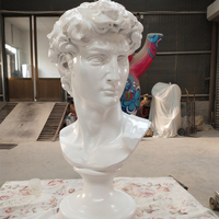 Statue de David en marbre de haute qualité, sculptée à la main, portrait à mi-longueur célèbre, en résine de fibre de verre, produit artisanal en résine