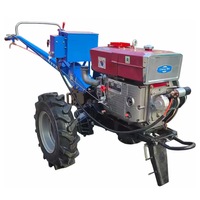 Tracteur à deux roues de 18HP, 20HP, 22HP à démarrage électrique, grande puissance, avec remorque, semoir et charrue