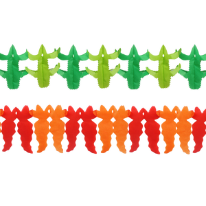 EASTTERN Cactus/pimientos/loros/piñas forma papel guirnalda decoraciones de fiesta - Product Image 1