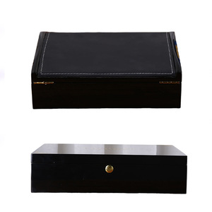 Boîte en bois laqué brillant, panneau de fibres de 9 mm, 5x6 cm, boîte cadeau à couvercle rabattable, sur mesure - Product Image 1