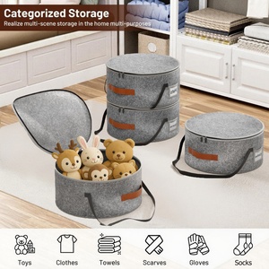 Cross-border <b>Hat</b> Storage <b>Box</b> Large-capacity Long-handled Zippered Foldable Travel <b>Hat</b> case Dustproof Modern Simple - Product Image 2