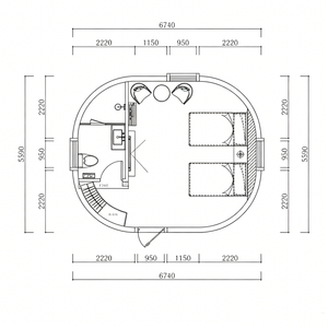 33 ㎡   <span class=keywords><strong>Casa</strong></span> Prefabricada Moderna con Aislamiento de EPS, Vivienda Modular para Uso Familiar y Vacacional - Product Image 2