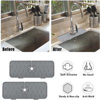 Tapis de protection classique rectangulaire en silicone écologique pour robinet de cuisine, égouttoir à éponge, plateau de table, protection de comptoir