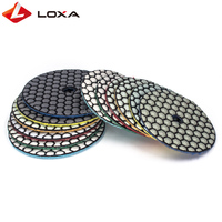 Disque de polissage diamanté 4 pouces 100 mm, 7 étapes de grainage 50-3000 #   Meuleuse d'angle flexible pour marbre et granit OEM