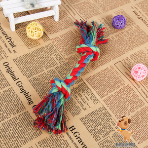 Jouet à mâcher pour animaux de compagnie en corde de coton à trois brins, durable, résistant aux morsures, jouets en corde pour chiens, cadeau pour animaux de compagnie, vente en gros directe d'usine - Product Image 2